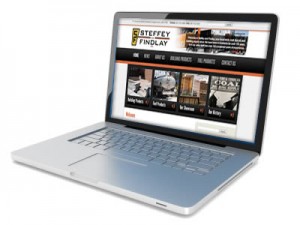 Steffey & Findlay website displaying on a laptop